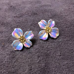 Free People Iridescent Dogwood Floral Earrings